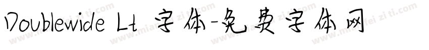 Doublewide Lt 字体字体转换